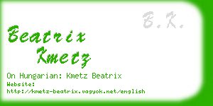 beatrix kmetz business card